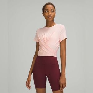 Lululemon Time To Restore Short Sleeve Shirt - Pink Mist